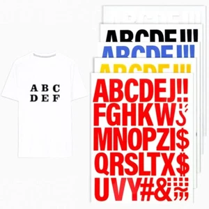 Iron on Letters Heat Transfer Patches for T-Shirt Bag Clothing Craft Accessories - Picture 1 of 16