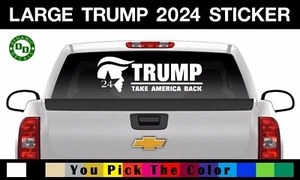 12 x 35 Donald Trump 2024 sticker America USA election MAGA vinyl window decal B - Picture 1 of 3