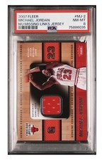 Michael Jordan 2007-08 Fleer Missing Links Jersey PSA 8 Game Used Red Patch Rare