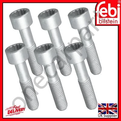 6 58mm M10 Driveshaft Bolts Febi 09455 Fits Audi Seat Skoda VW VAG N90668201 - Image 1 of 4