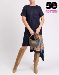 RRP€385 COLLECTION PRIVEE? Sheath Dress IT42 US6 UK10 M Wool Blend Made in Italy - Picture 1 of 10