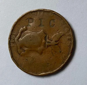 1 Centavo with "PIC" Chopmark 1944 US Philippines United States of America Coin - Picture 1 of 6