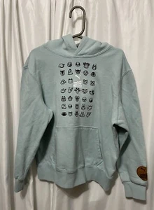 puma boys sweatshirt hoodie animal crossing blue kangaroo pockets sm 9/10 y - Picture 1 of 5