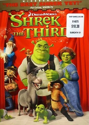 Shrek the Third (DVD, 2007) Mike Myers Cameron Diaz Eddie Murphy Dreamworks - Image 1 of 4