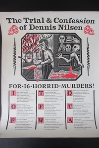 Broadsheet poster: The Trial and Confession of Dennis Nilsen, limited edition - Picture 1 of 2