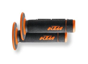 OEM KTM Orange Black Dual Compound Grip Set for 2007-2011 105 SX, XC 63002021100 - Image 1 of 3