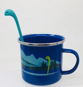 OTOTO Taza de Nessie Infusor de Té Hoja Suelta Baby Nesse Acero, Esmalte Azul Taza 12oz - Imagen 1 de 15