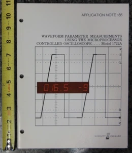 Hewlett Packard Application Note 185 Waveform Parameter Measurements 1722A 1974 - Imagen 1 de 13