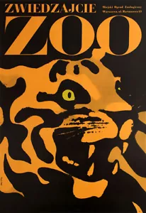 Póster publicitario vintage de Visit The Zoo - Tiger - Imagen 1 de 1
