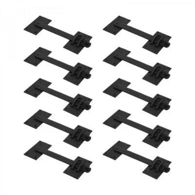 Black Gate Latch 锁铁后院栅栏闩锁 12 英寸车库门闩锁 10 件装 — 第 1/4 张图片