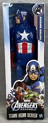 Marvel Avengers Assemble Titan Hero Series Captain America Action Figure Opn Box - Image 1 of 3