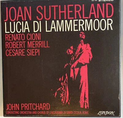 DONIZETTI-LUCIA di LAMMERMOOR-SUTHERLAND-ORIGINAL LONDON 3-LP BOX SET w/notes - Image 1 of 4