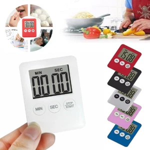 LCD Kitchen Large Cooking Digital Timer Count Down Up Clock Loud Magnetic Alarm - Picture 1 of 15