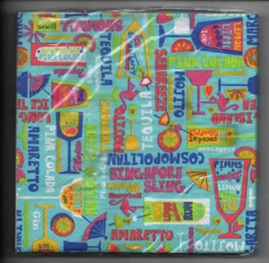 Target 20 Count Luncheon 3 Ply Napkins Multicolor Cocktail Names & Garnishes - Picture 1 of 2