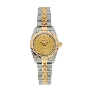 Rolex Lady Datejust Gold & Steel Champagne Dial Automatic Women's Watch 76193 - Picture 1 of 11