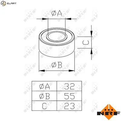 BEARING COMPRESSOR SHAFT 38409 - Image 1 of 4