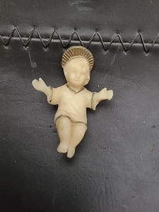 Figura Belén 2" Niño Jesús Halo Plástico Duro De Colección Repuesto Hong Kong - Imagen 1 de 4