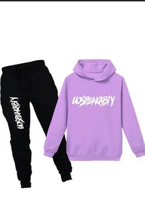 amropi Boys/Girl Tracksuit Pullover Hoodie Jogging Pants Set 2 Sweatsuit Sz15-16 - Picture 1 of 6