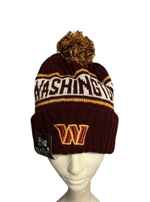 Washington Commanders New Era Beanie Knit Pom Winter NFL Hat NEW - Image 1 of 4