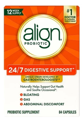 Align Probiotic 24/7 Digestive Support - 84 Count Capsules - Exp 2027+ - Image 1 of 3