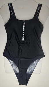Kendall + Kylie Damen schwarzer Einteiler Badeanzug Größe M Reißverschluss vorne neu mit Etikett - Bild 1 von 8
