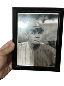 Babe Ruth gerahmtes Foto berühmte Baseballstars Buchfoto siehe Bilder - Bild 1 von 3