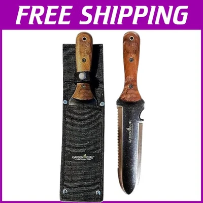 Robust Hori Hori Knife - Full Tang Stainless Steel & Walnut Handle for Gardeners - Image 1 of 4