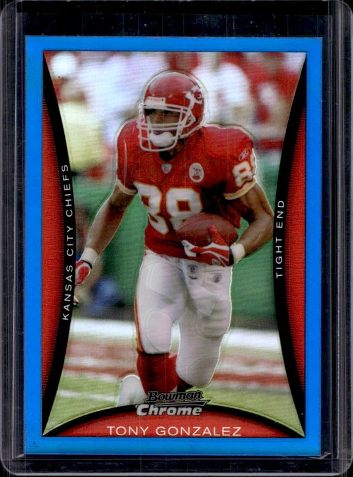 2008 Bowman Chrome Tony Gonzalez Blue Refractor #146/150 Chiefs - Image 1 of 2