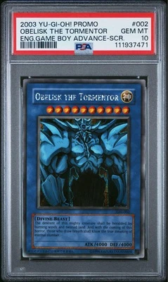 YuGiOh Obelisk the Tormentor PSA10 Secret Rare English GBI-002 Promo - Image 1 of 2