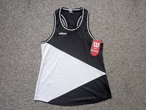 Wilson Tank Womens Medium White Tennis Racerback Vest Athletic Gym Running - Picture 1 of 14