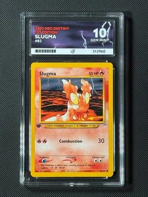 ACE 10 Slugma 82/105 1st Edition Pokémon Card Neo Destiny WOTC Common GEM MINT - Image 1 of 4