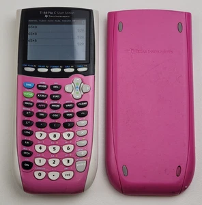 Texas Instruments TI-84 Plus C Silver Edition Pink Graphing Calculator w/ Cover - Picture 1 of 8