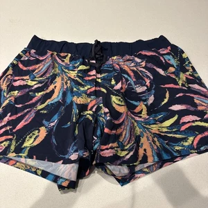 Livi For Lane Bryant Gr. 22/24 Multi Palms Navy Bunt Gefüttert Shorts Taschen - Bild 1 von 9