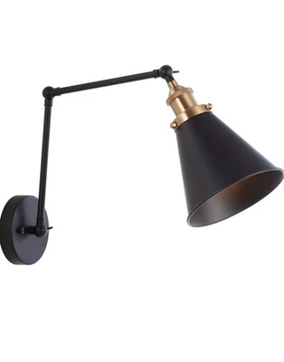 Rover 7 in. Black Adjustable Arm Metal LED Wall Sconce JYL7462A New In Box - Image 1 of 4