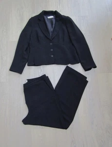 Hobbs Ladies Trouser Jacket Suit Size UK 18 Navy Blue Smart Workwear Interview - Picture 1 of 20