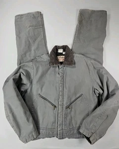 VTG Walls Blizzard Pruf Gray Detroit Insulated Work Coveralls Mens 42-44 Reg USA - Picture 1 of 16