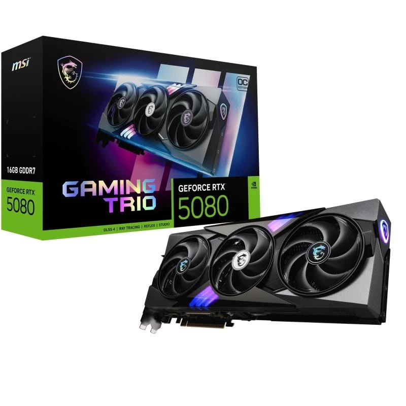MSI GeForce RTX 5080 16G Gaming Trio OC GDDR7 DLSS4 1*HDMI/3*DP PCi E.0 16x
