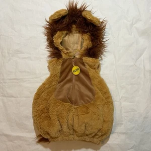 Going Wild Infant Lion Costume 18M Halloween Faux Fur One Piece Zip Up Hood Tail - Picture 1 of 17