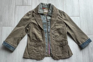 New Eager Beaver Girls Jean Khaki Utility Jacket EUR Size 116 (US Size 6) - Picture 1 of 9