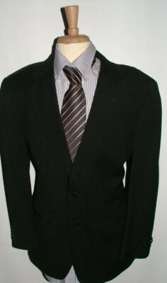 BLAZER HOMBRE Armani Collezioni talla 44 R 100% lana rayas negras #305 Foto 1 de 4