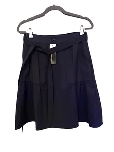 Allegra K Skirt Womens Small Navy Blue Tiered Modest School With Belt - Bild 1 von 10
