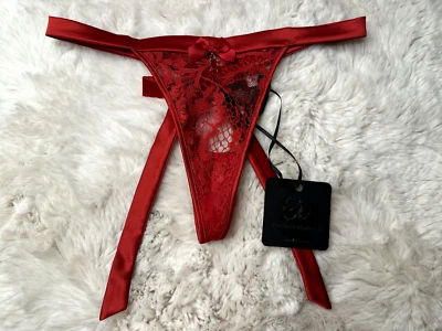 Tanga de encaje rojo Honey Birdette Morgan❤️ XS Foto 1 de 3