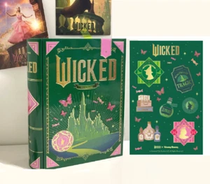 WICKED Movie EMERALD CITY Magic Box Tin Case 20*15 cm+ Deco Sticker *USduty Paid - Picture 1 of 11
