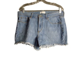 Ann Taylor Loft Cut Off Shorts Geometric Pattern Distressed Raw Hem 10 W30 - Picture 1 of 8