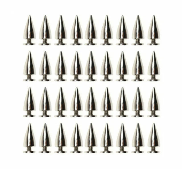Bullet Cone Spike and Stud Metal Back Screw for DIY Leather Craft 100pcs 15mm