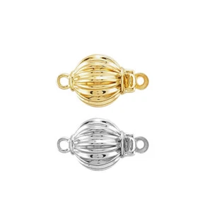 14 Karat Gold Wellperlen Sicherheitsverschluss - Bild 1 von 6