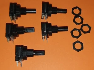 5x Poti 22 kOhm linear mit Schalter 250VAC / 4A Potentiometer - Picture 1 of 5