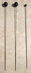 Tolles Set mit drei Vintage Nähnadeln 12 Zoll langer Bakelitgriff - Bild 1 von 4