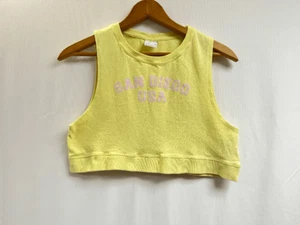 Zara Girls San Diego USA Sleeveless Cropped Top Yellow Size 10 - Picture 1 of 10