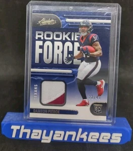 DAMEON PIERCE RC 2022 Panini Absolute Rookie Force Patch #’d 12/49 #27 Texans - Picture 1 of 2